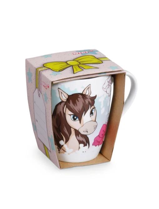 Nici 48915 Tasse Pony Loretta 310ml 10x8cm Mit Banderole Pferd Mystery Hearts -Kinderspielzeugladen